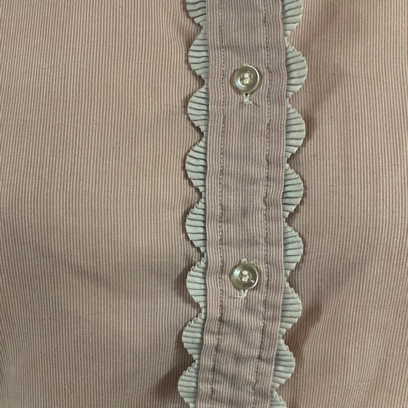 Designer Collection Pink Ruffled Vintage  Top - Picture 3 of 7